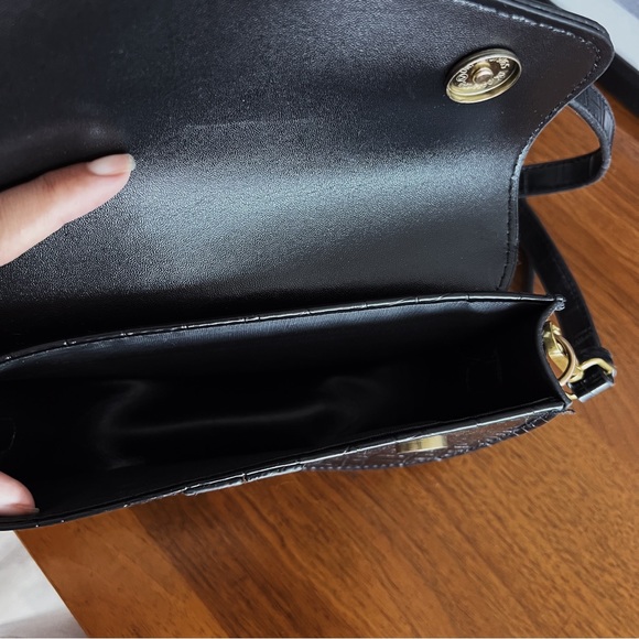 BLACK CROC TEXTURED SADDLE BAG #0261 - Picture 11 of 12